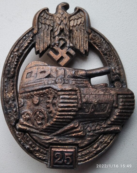 Panzer assault badge 25 attacks