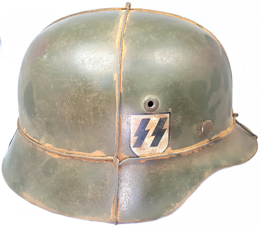 Restored Waffen-SS helmet M35 DD