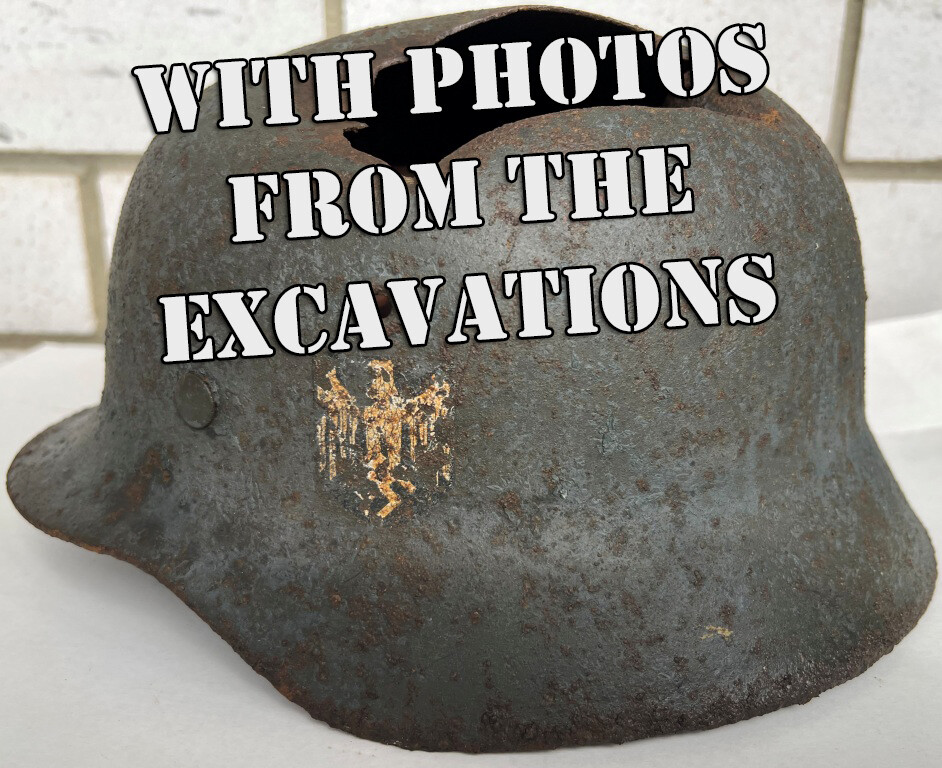 Wehrmacht helmet M40 / from Stalingrad