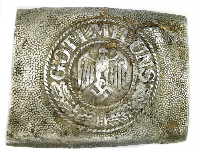 Wehrmacht belt buckle “Gott mit Uns” by SchmiedeburgRsgb Mettalwarrenfabrik / from Königsberg