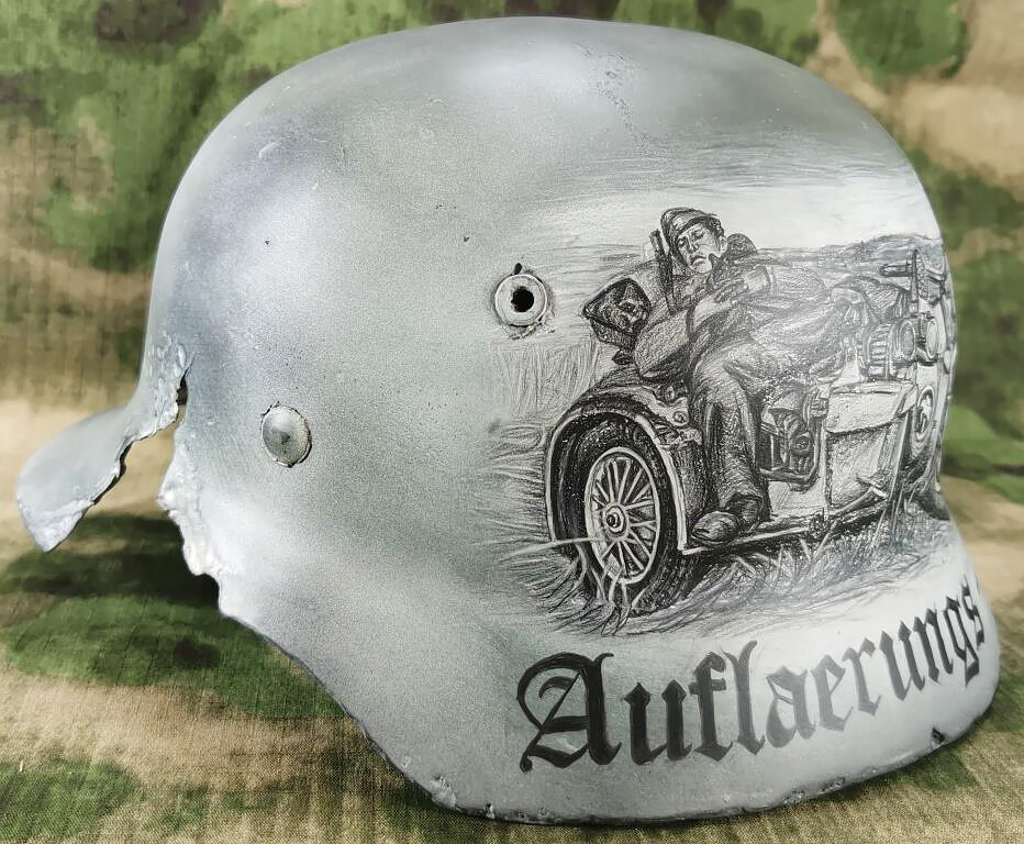 Restored German helmet M35