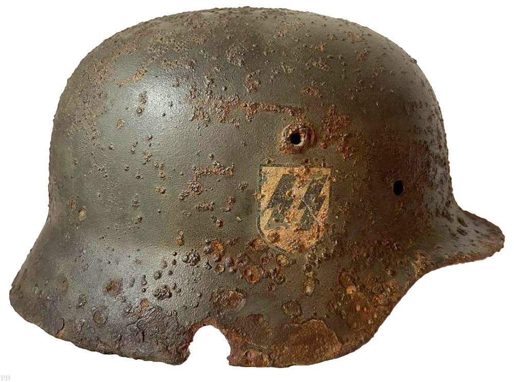Waffen SS helmet + SS-items / from Karelia