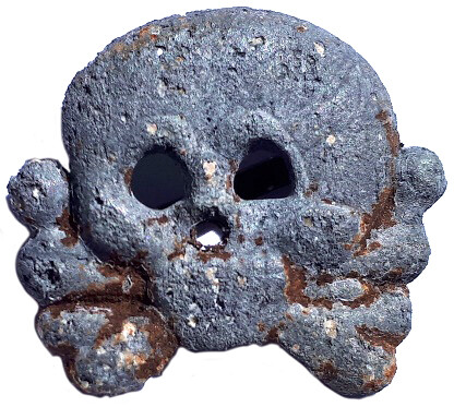 Panzer collar tab skull / from Stalingrad
