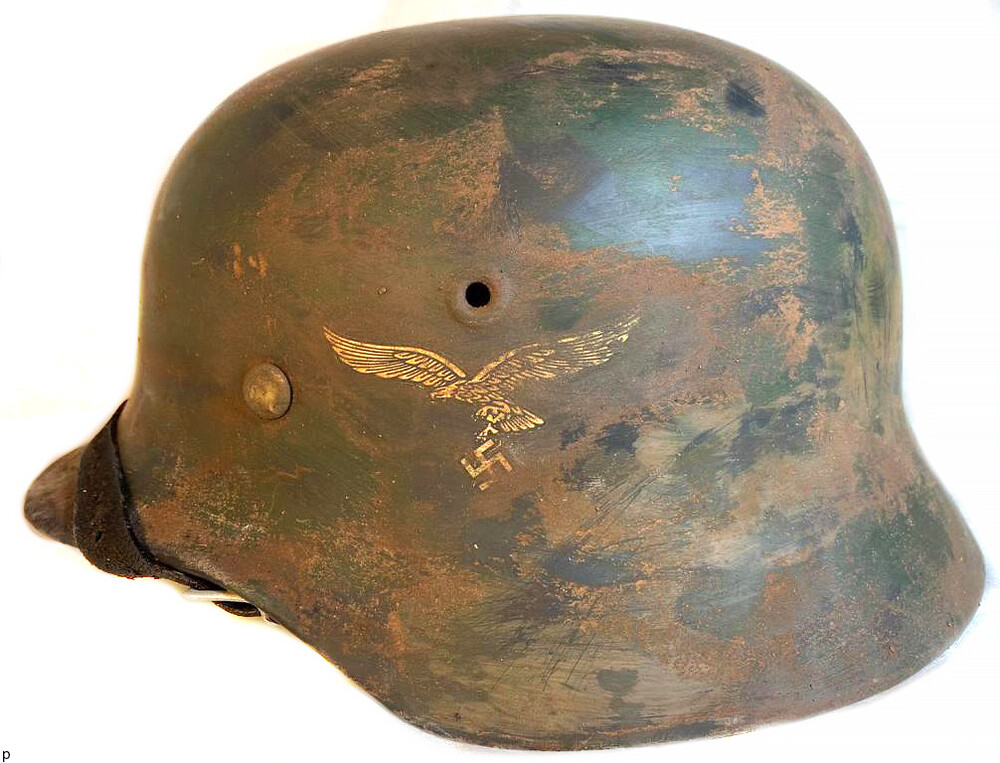 Restored German helmet M40, Luftwaffe