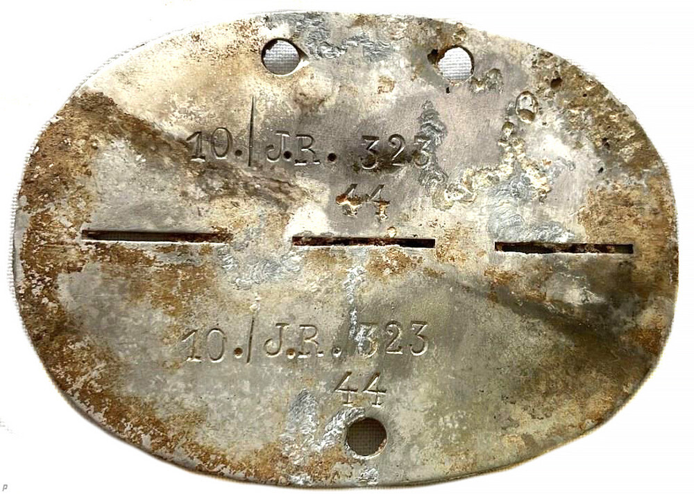 German dogtag J.R.323 / from Leningrad