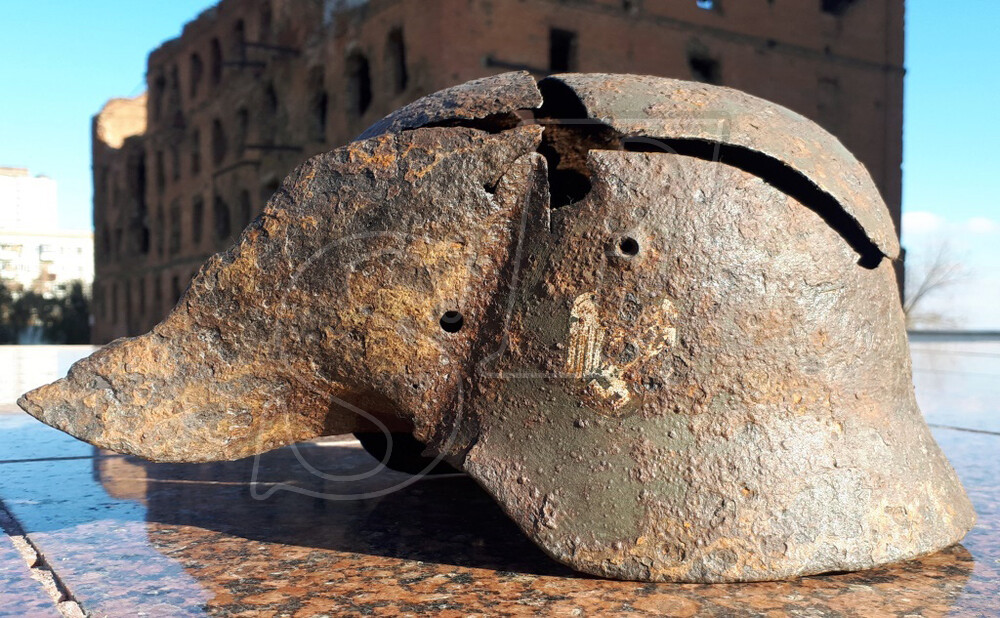 German helmet M35, Wehrmacht / from Stalingrad