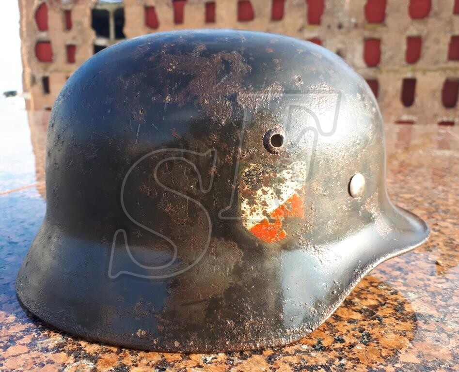 German steel helmet M35 from city of Kalach-on-Don