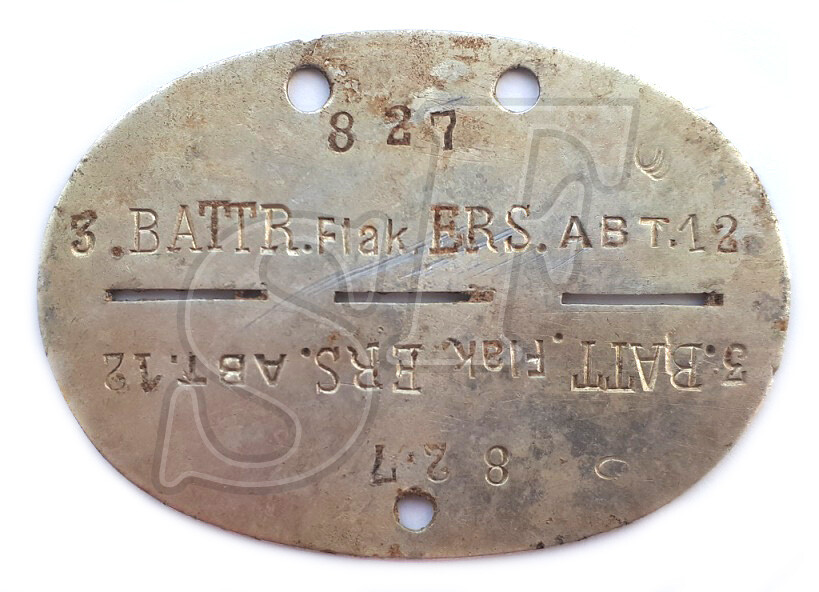 Dogtag 3.BATTR.Flak.ERS.ABT.12