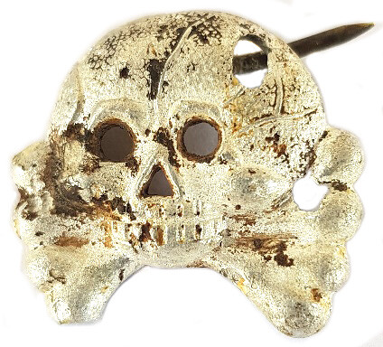 Panzer collar tab skull / from Koenigsberg