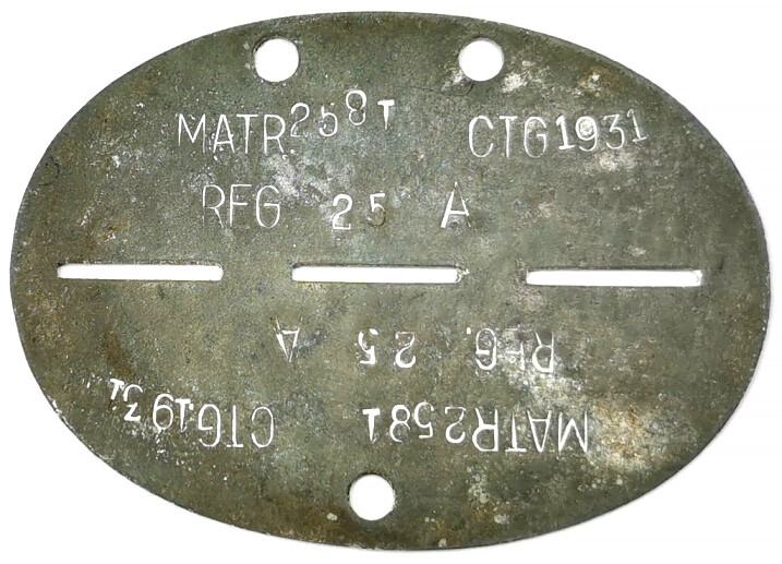 Romanian dogtag / from Stalingrad