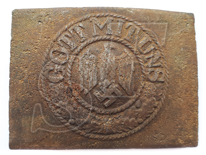 Iron Wehrmacht buckle “Gott mit Uns” / from Stalingrad