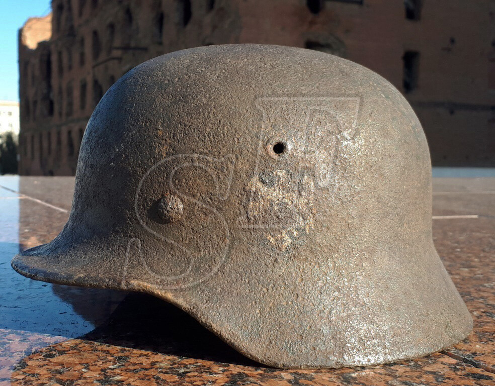 German helmet M40, Wehrmacht / from Stalingrad