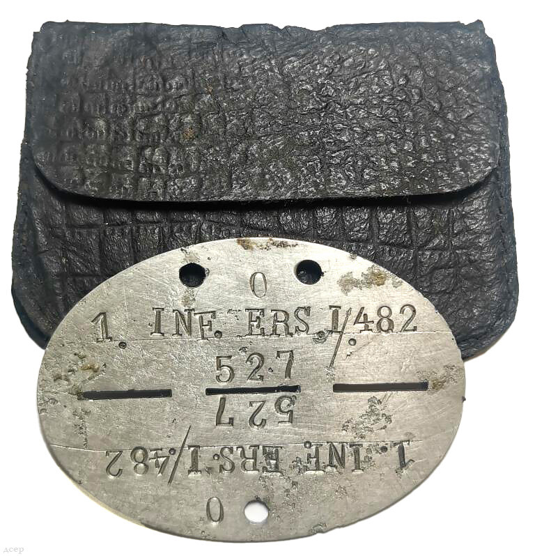 German dogtag 1 INF.ERS.I/482 / from Stalingrad