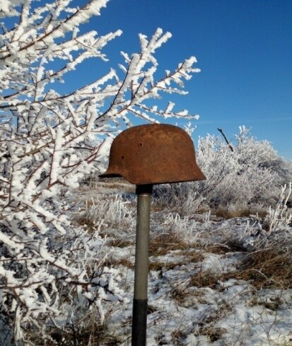German helmet М35 / from Stalingrad