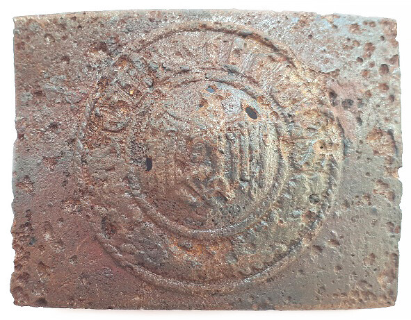 Iron Wehrmacht buckle “Gott mit Uns” / from Stalingrad