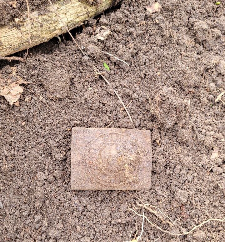 Iron Wehrmacht belt buckle / from Stalingrad