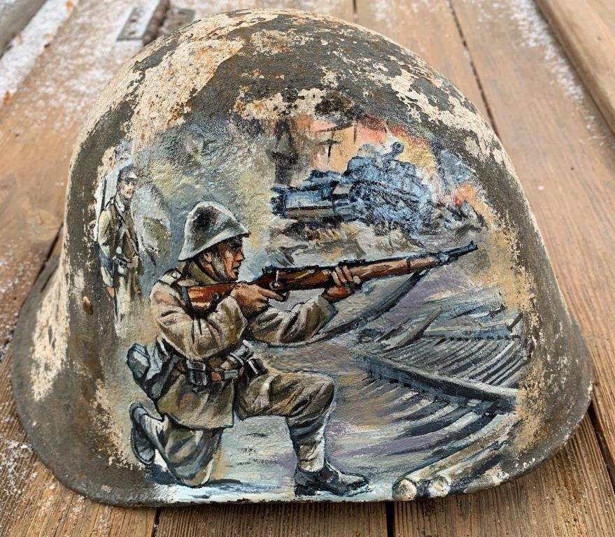 Restored Romanian helmet / from Stalingrad