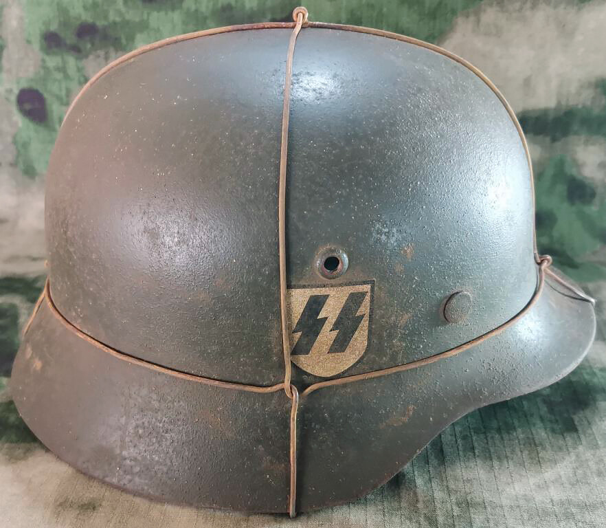 Restored German helmet M35 DD, Waffen SS