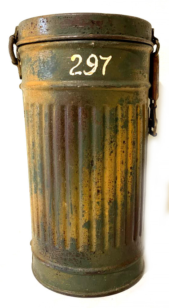 Restored German Gas mask canister