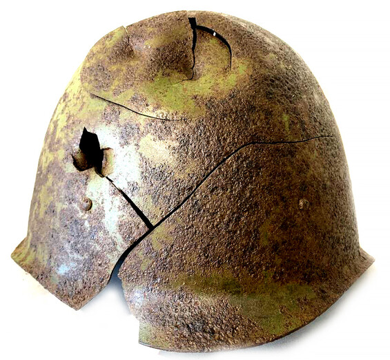 Soviet helmet SSh40 / from Stalingrad