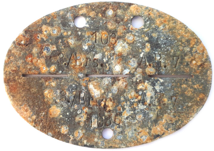 Dogtag 3./Ers. A.R.7 / from Stalingrad