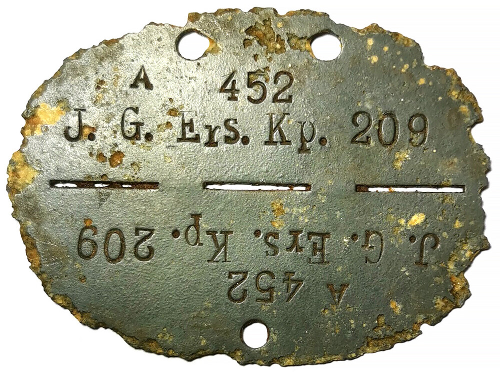 German Dogtag J.G.Ers.kp.209 / from Stalingrad
