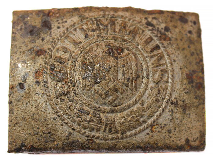 Iron Wehrmacht buckle “Gott mit Uns” / from Staraya Russa