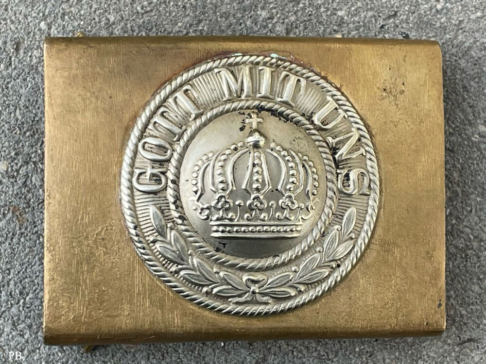 Weimar Republic Belt Buckle "Gott mit Uns" / from Stalingrad