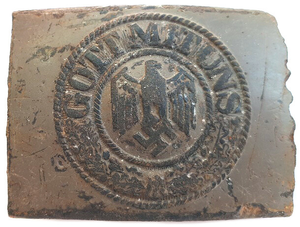 Iron Wehrmacht buckle “Gott mit Uns” / from Stalingrad