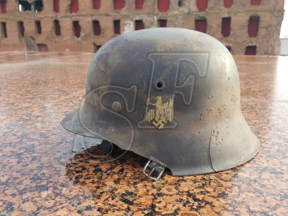 Steel helmet M42 from Stalingrad