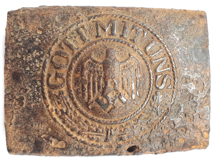 Iron Wehrmacht buckle “Gott mit Uns” / from Stalingrad