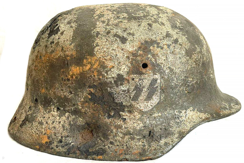 Restored German helmet M40, Waffen SS