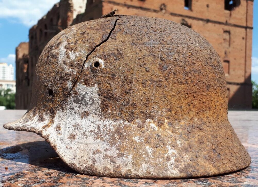 German helmet М35 from village Baybaev (Stalingrad region)