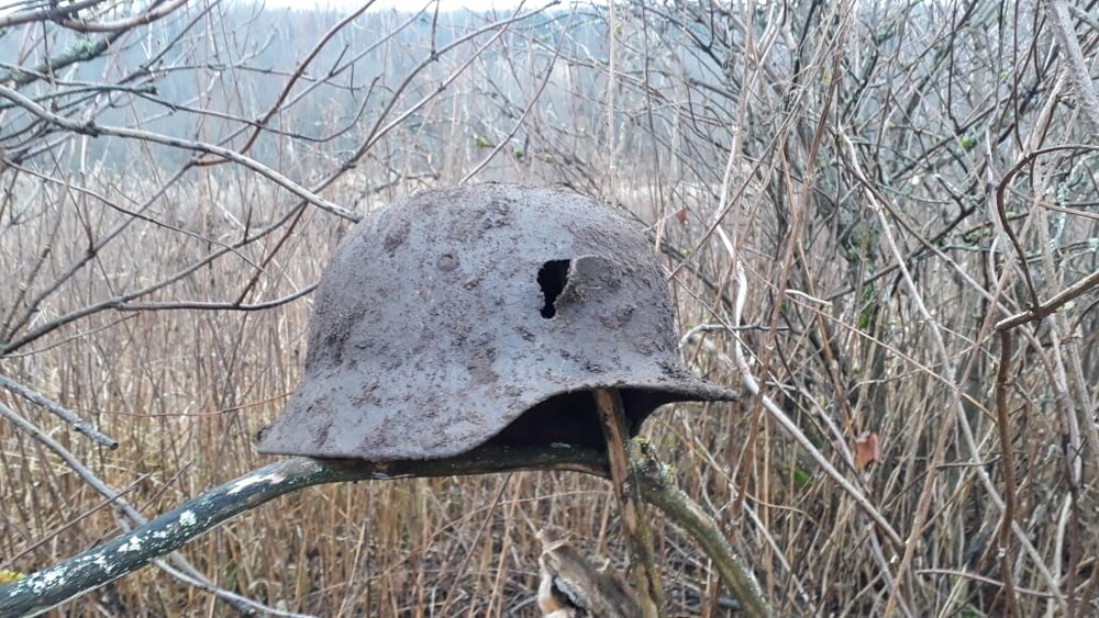 German helmet M35 / from Rzhev