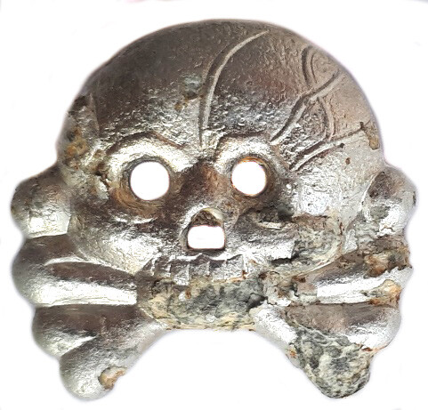Panzer collar tab skull / from Stalingrad