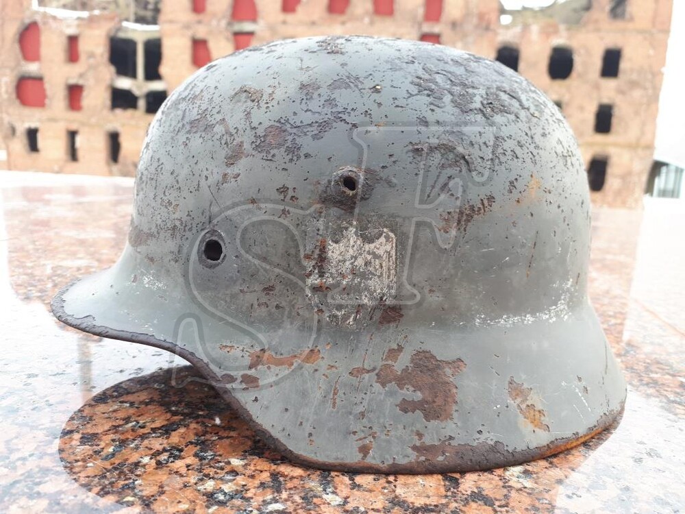 German helmet M35 from village of Ezhovka