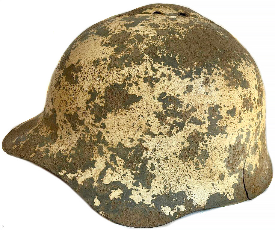 Winter camo Soviet helmet SSh36 / from Stalingrad