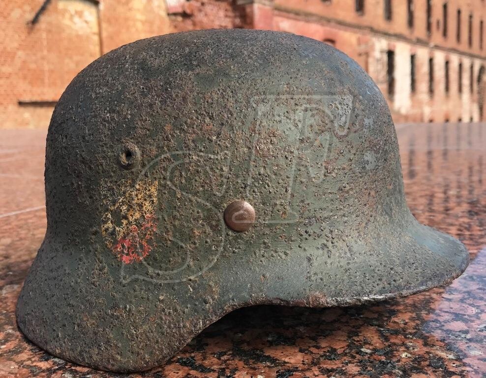 German helmet M35 from Stalingrad region