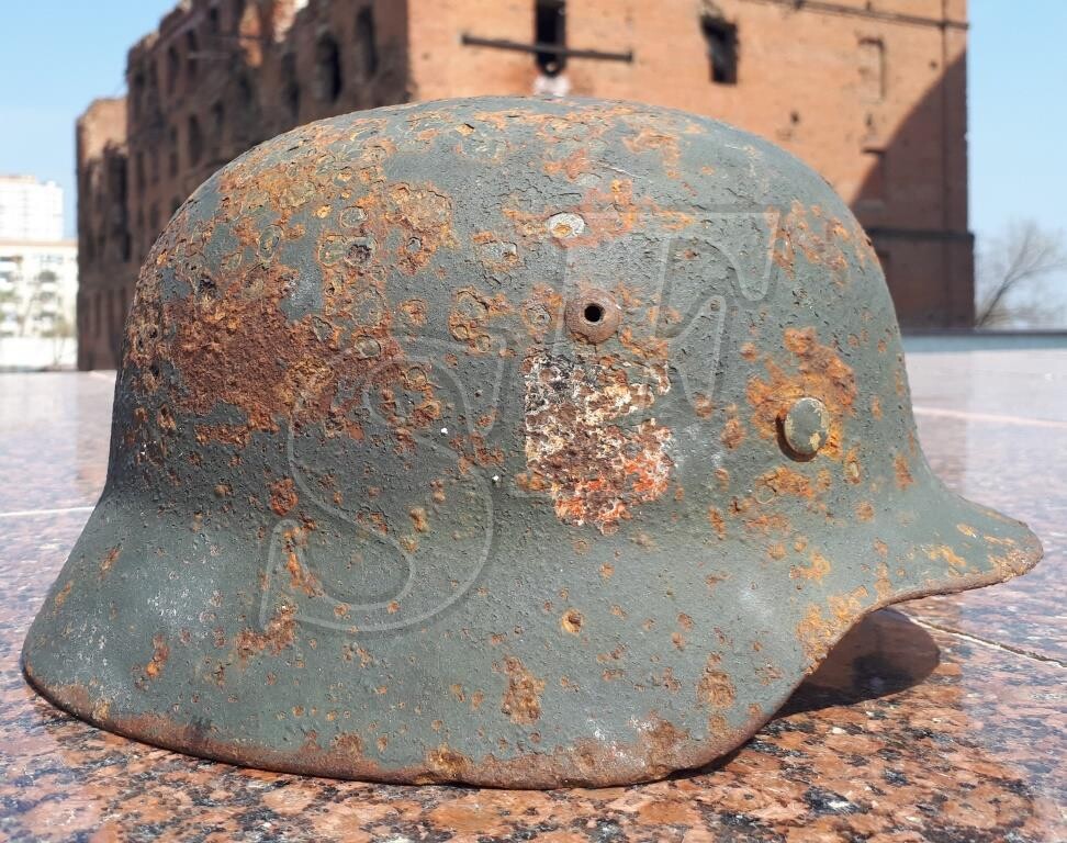 German helmet M35 from river Don (Stalingrad region)
