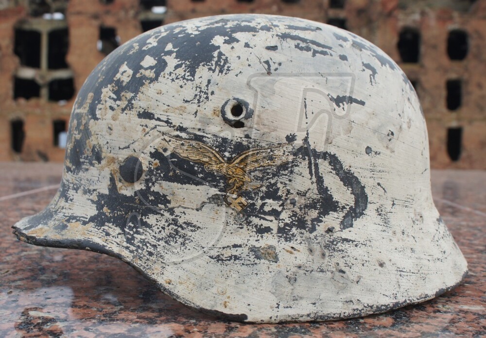 German helmet M40 / village Orlovka, Stalingrad region