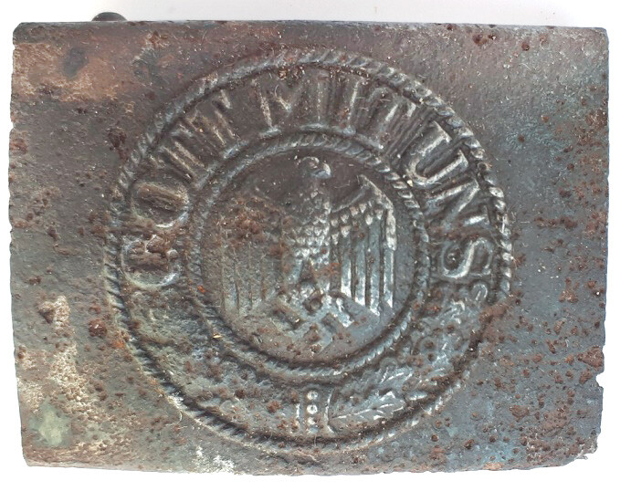 Iron Wehrmacht buckle “Gott mit Uns” / from Leningrad