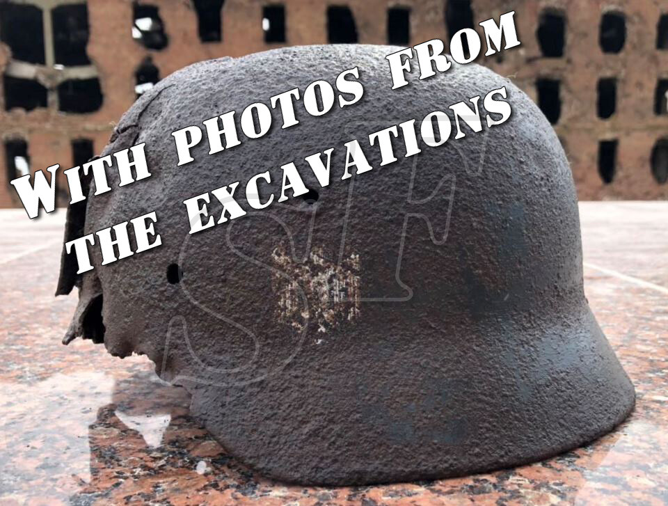 Wehrmacht helmet M40 / from Stalingrad