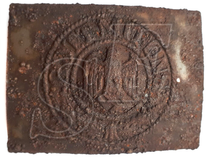 Iron Wehrmacht buckle “Gott mit Uns” / from Stalingrad