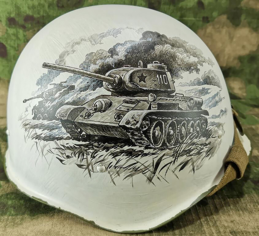 Restored Soviet helmet SSh40