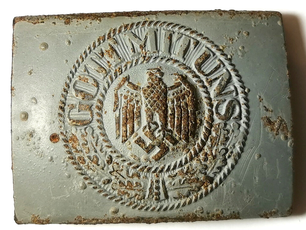 Iron Wehrmacht belt buckle “Gott mit Uns” / from Murmansk