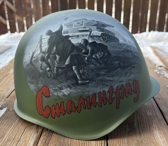 Restored Soviet helmet SSh39