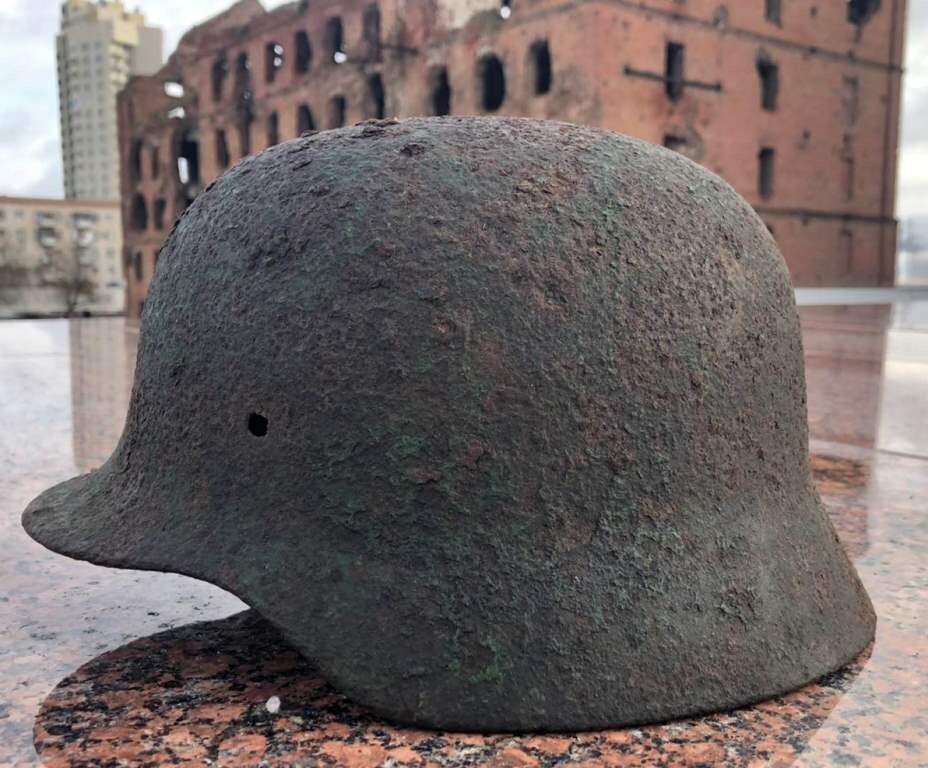 German helmet M40 / from Stalingrad