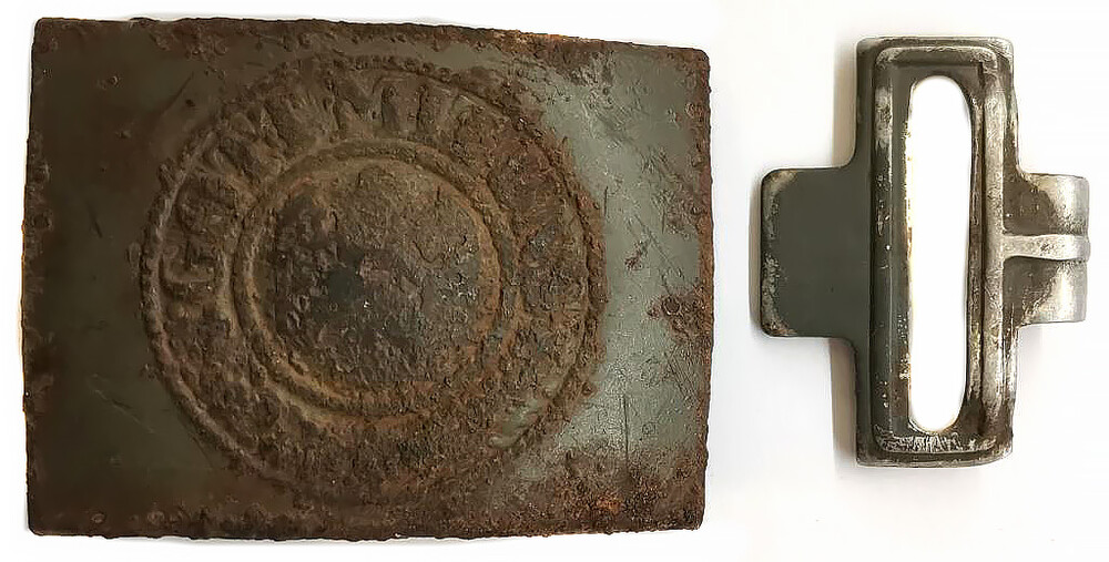 Iron Wehrmacht belt buckle “Gott mit Uns” / from Stalingrad