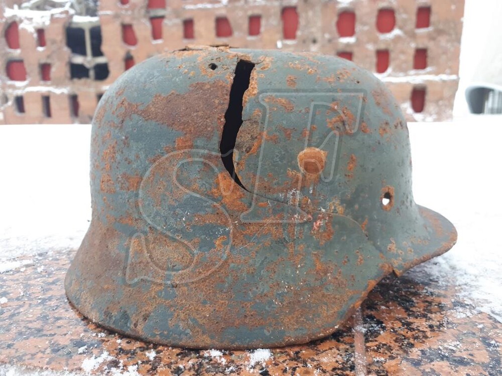 German steel helmet M35 from airfield Gumrak