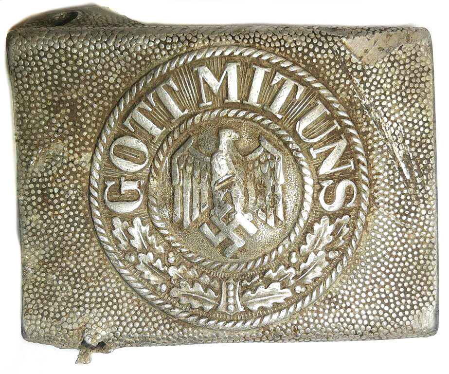 Aluminum Wehrmacht belt buckle “Gott mit Uns” / from Belgorod